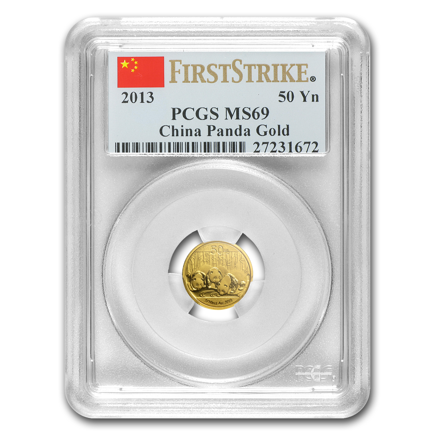 最終値下げ PCGS MS69 2011年中国パンダ　金貨1/10oz .999 2012 CHINA 50 YN PANDA 1/10 oz 999 Gold First Strike PCGS